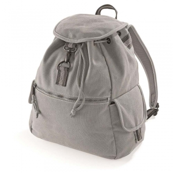 Rucksack Vintage-Stil light-grey 18lit. 100% Baumwolle